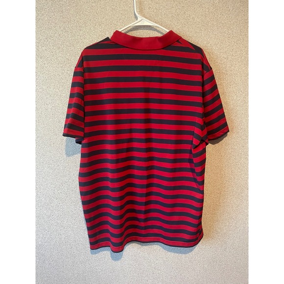 Chaps Golf Polo Shirt XL Red Black‎ Striped Short Sleeve Classic Fit - Picture 6 of 6